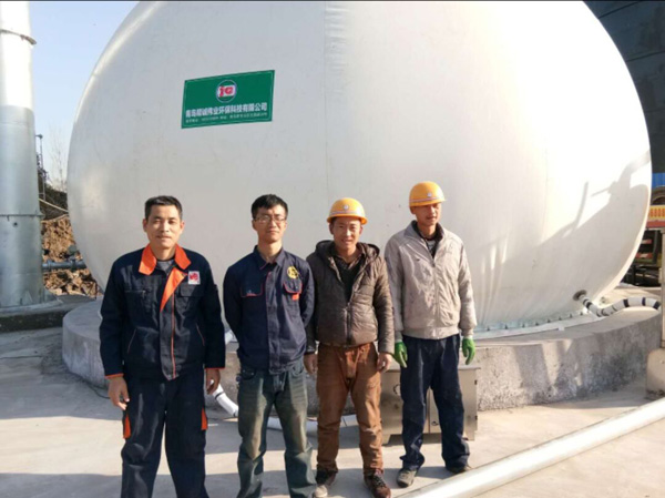 500立方獨(dú)立雙膜氣柜